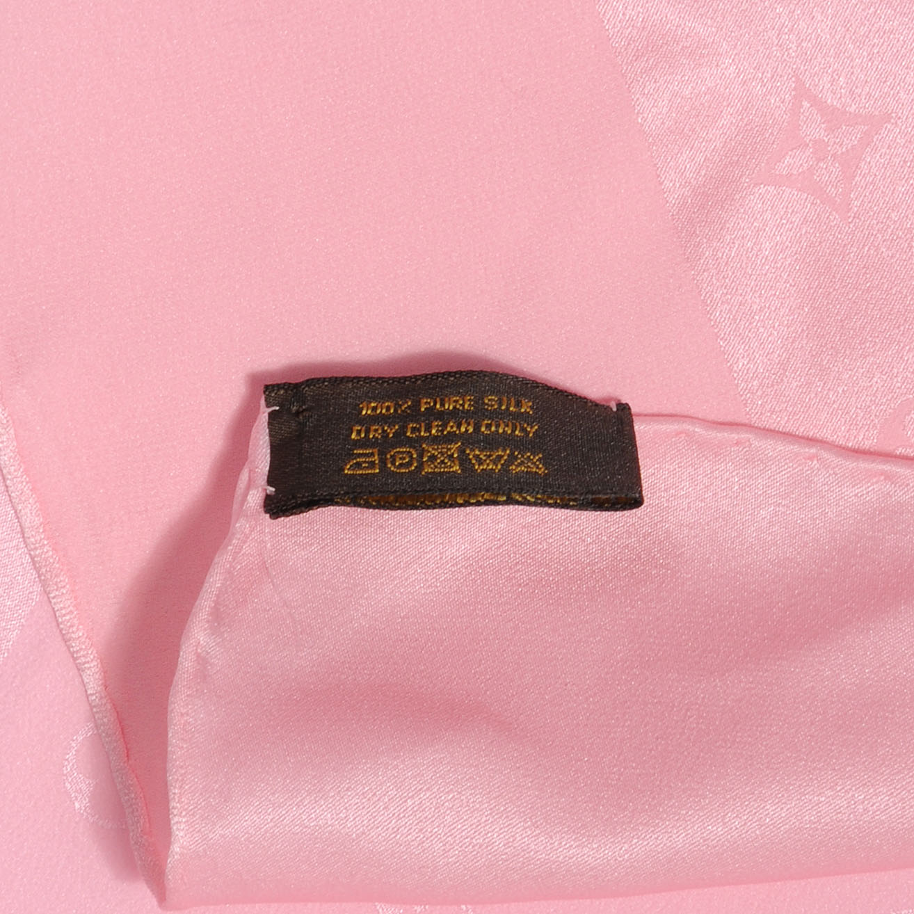 Louis Vuitton Silk Monogram Pink Monaco Scarf 4 of 5