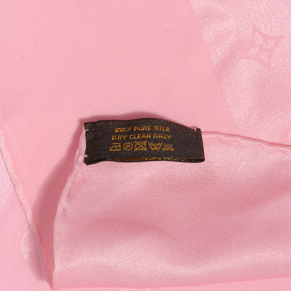 Louis Vuitton Silk Monogram Pink Monaco Scarf 4 of 5