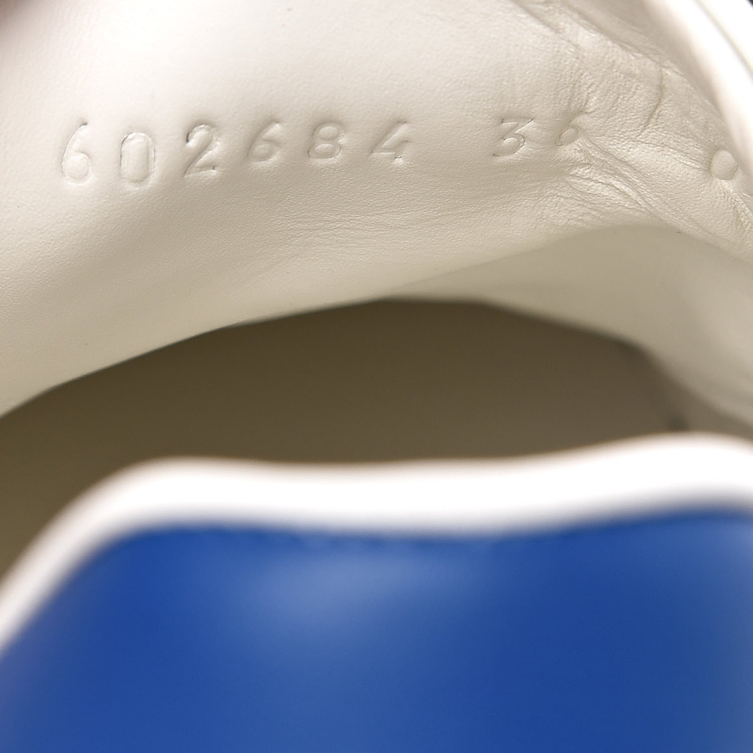 Gucci Calfskin Miro Soft Tennis Embroidered Womens Ace Sneakers 36 White Rio Blue 10 of 11