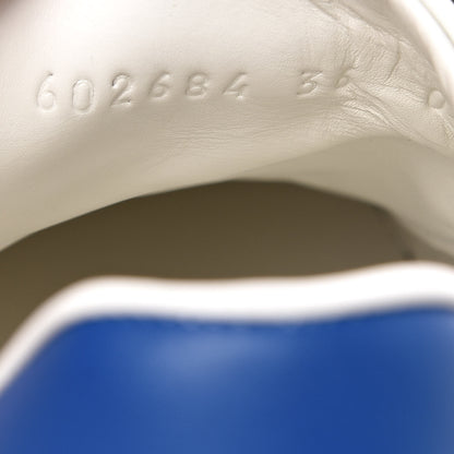 Gucci Calfskin Miro Soft Tennis Embroidered Womens Ace Sneakers 36 White Rio Blue 10 of 11