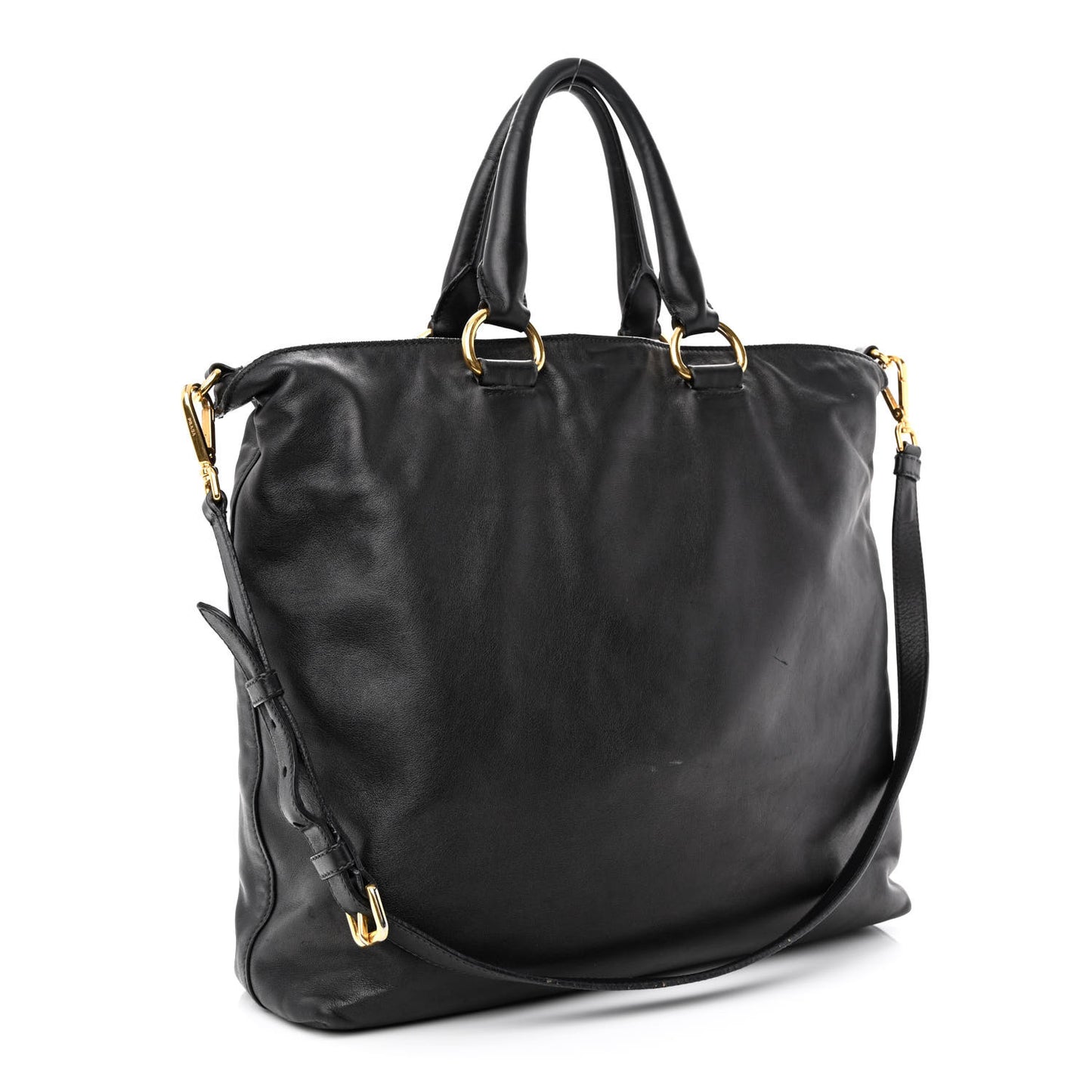 Soft Calfskin Two Way Tote Black