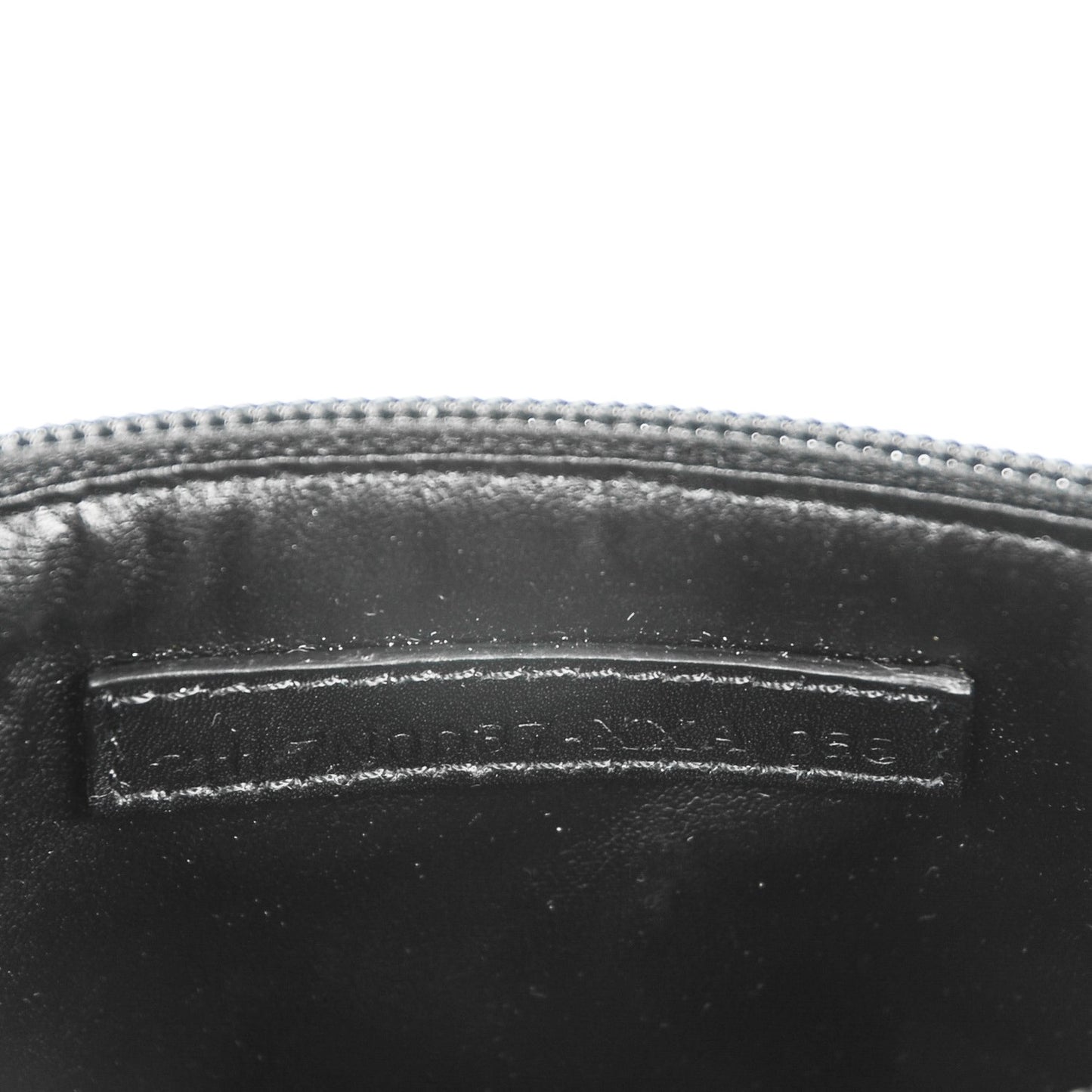 Patent FF Embossed Cosmetic Pouch Black