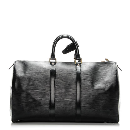 Louis Vuitton Epi Keepall 45 Black 1 of 9
