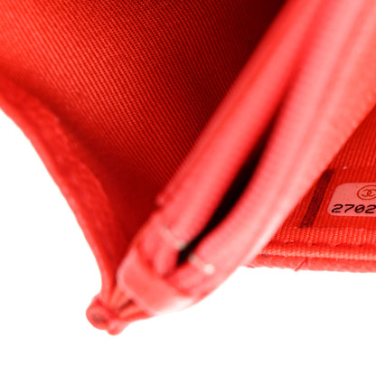 Chanel Caviar Quilted Wallet On Chain WOC Red 8 of 15