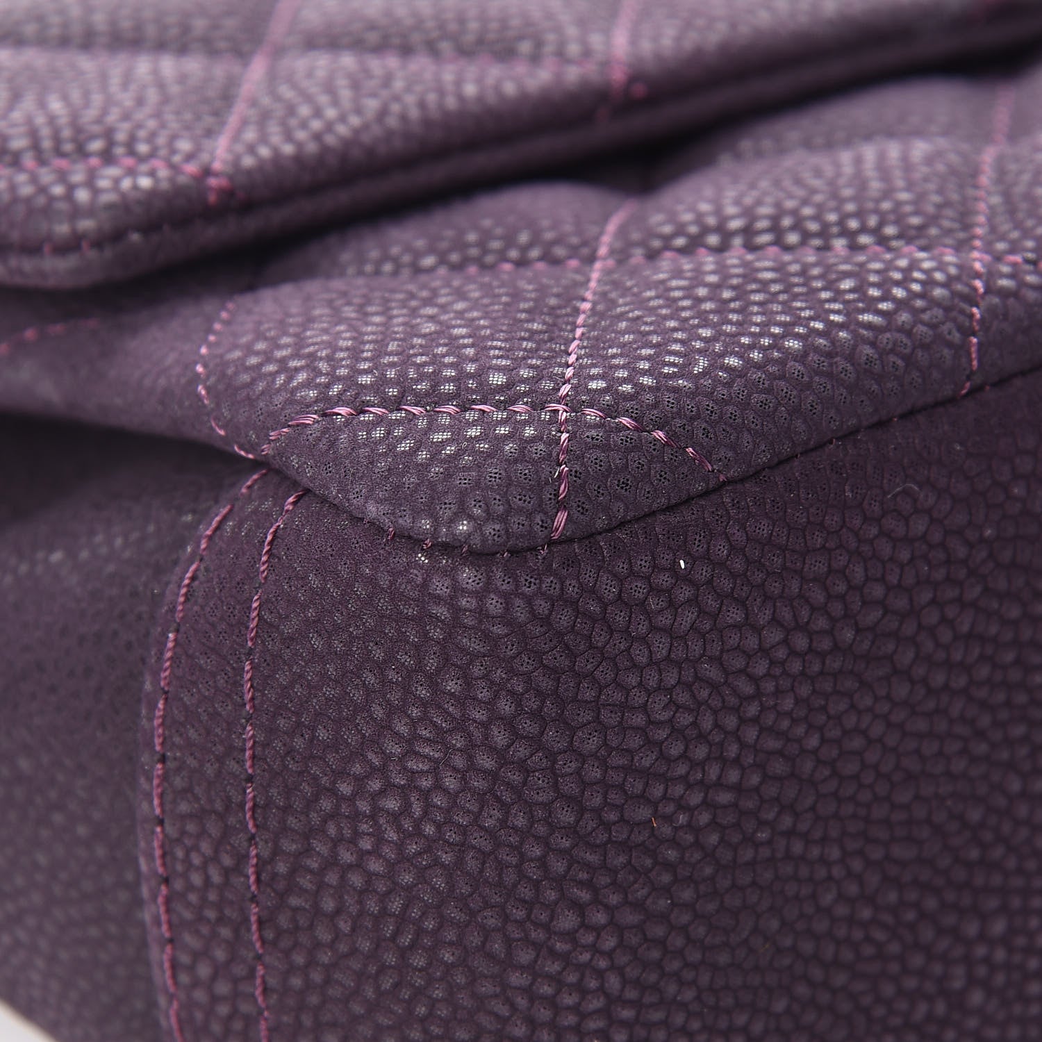 Chanel Iridescent Caviar Quilted Medium Lady Pearly Flap Plum 11 of 18