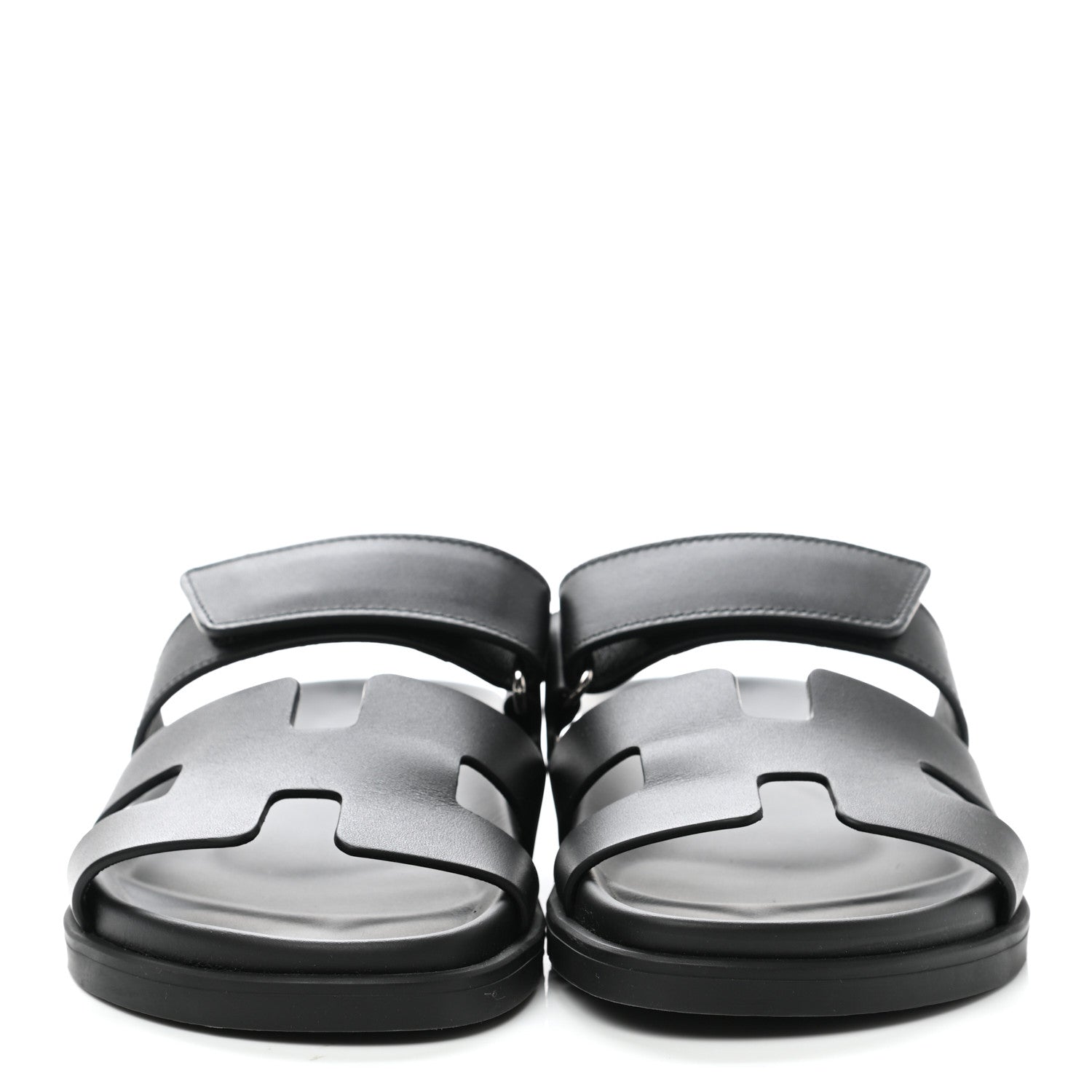 Hermes Calfskin Womens Chypre Sandals 36 Black 2 of 10