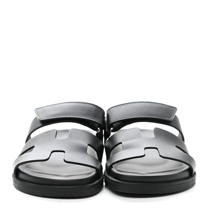Hermes Calfskin Womens Chypre Sandals 36 Black 2 of 10