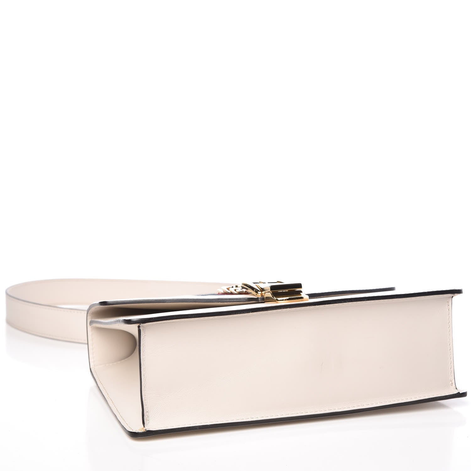 Gucci Calfskin Small Sylvie Shoulder Bag White 4 of 14