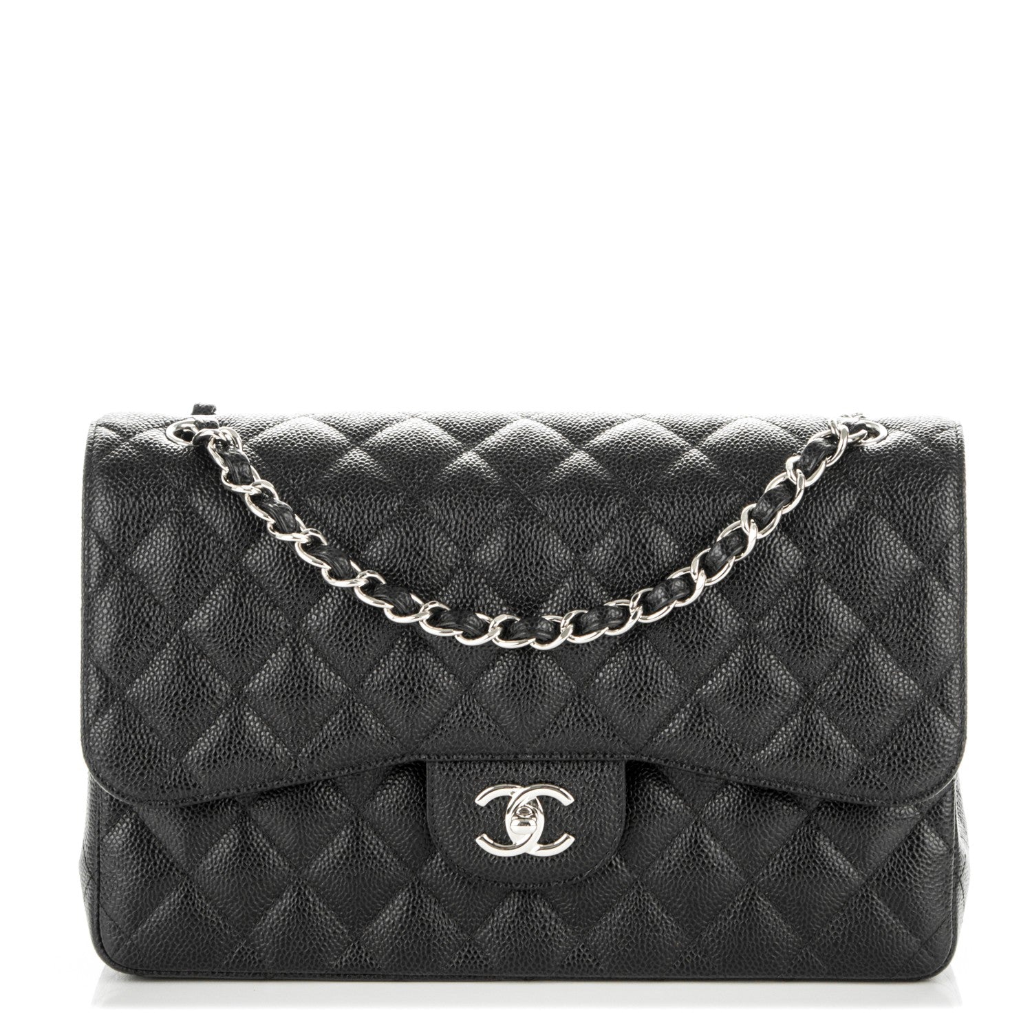 Chanel Caviar Quilted Jumbo Double Flap Black 1 of 7