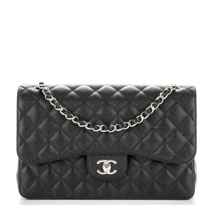 Chanel Caviar Quilted Jumbo Double Flap Black 1 of 7