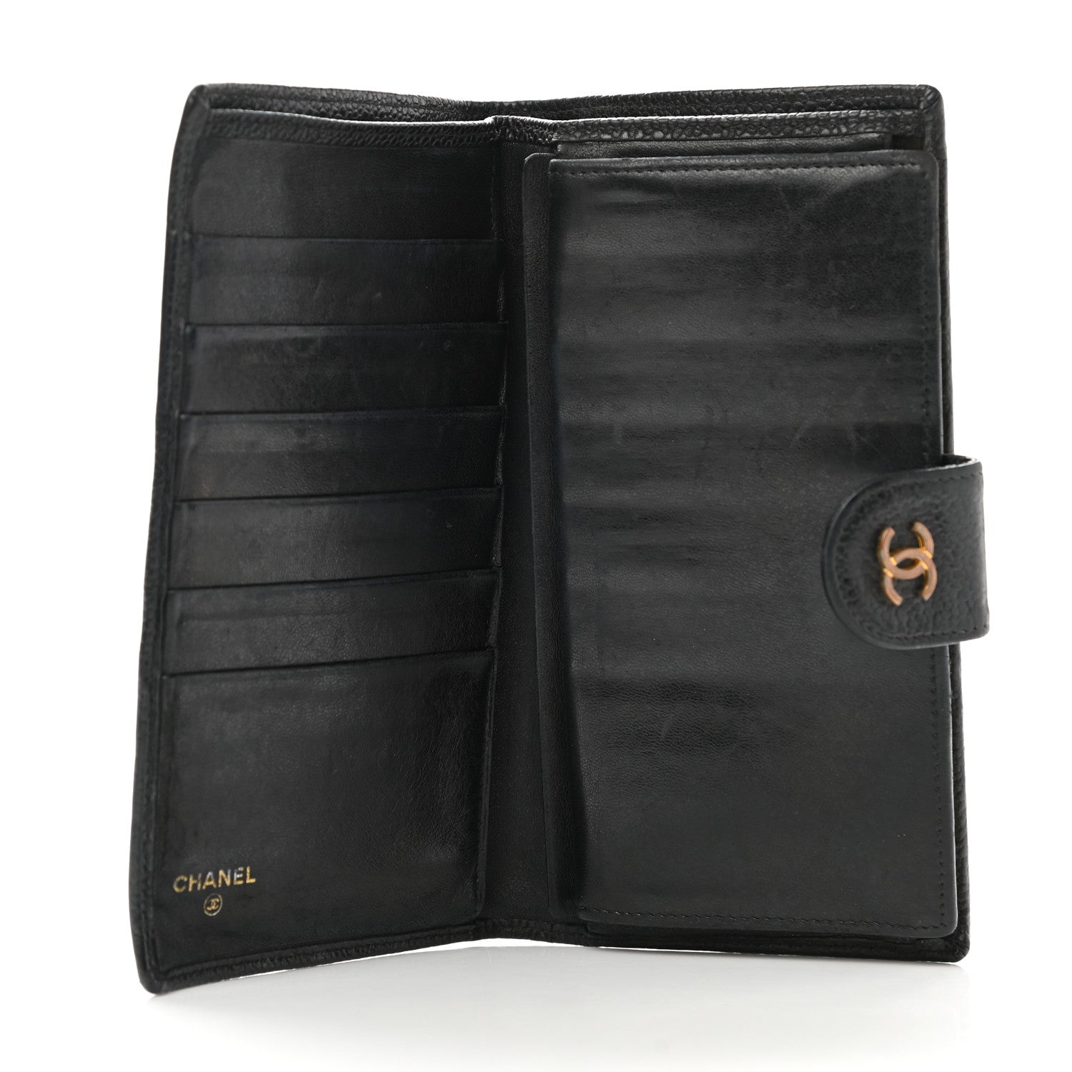 Chanel Caviar Stitched French Wallet Black 5 of 11