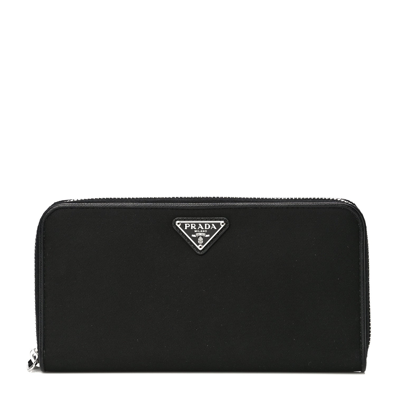 Prada Tessuto Nylon Zip Around Wallet Black 1 of 12