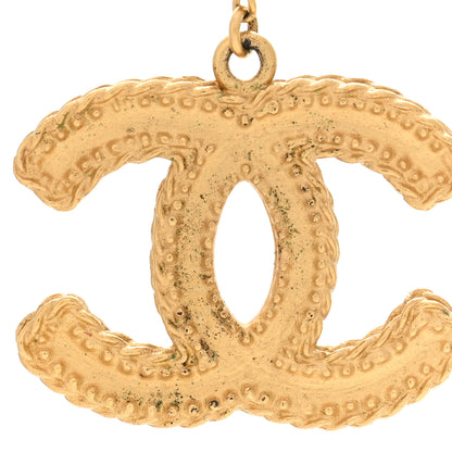 Chanel CC Drop Earrings Matte Gold 5 of 5