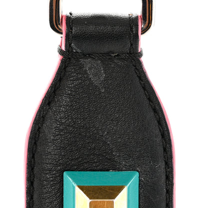 Fendi Vitello Dolce Plexiglass Bi-Color Studded Strap You Black Brownie Multicolor 5 of 5
