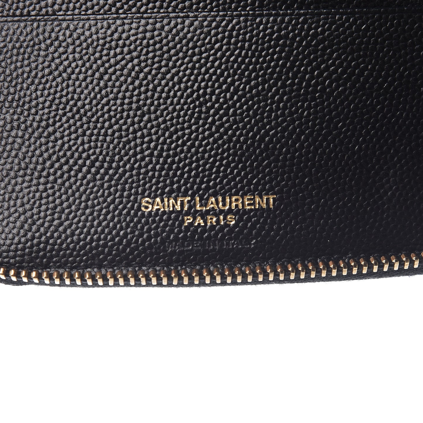 Grain De Poudre Matelasse Chevron Monogram Compact Zip Around Wallet Black