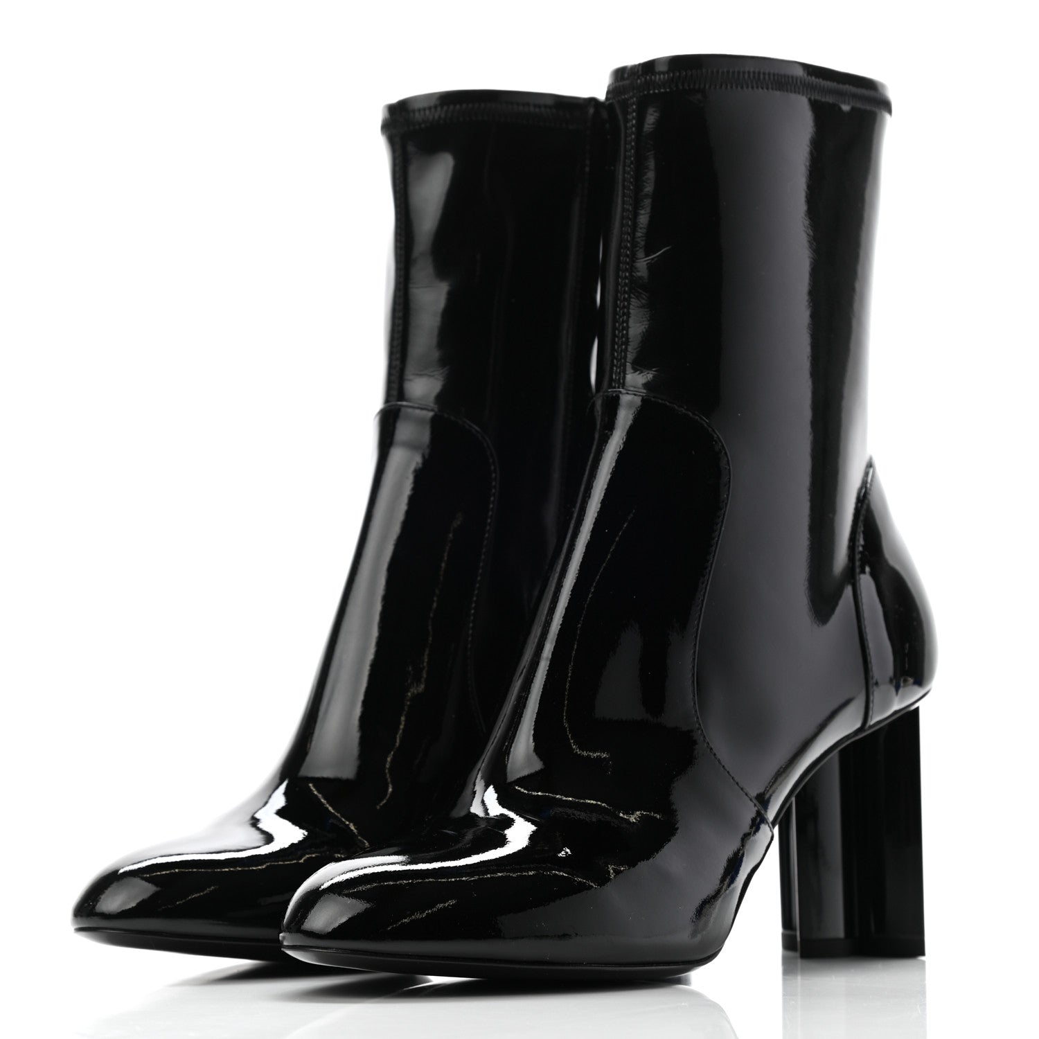 Louis Vuitton Patent Silhouette Ankle Boots 38 Black 3 of 8