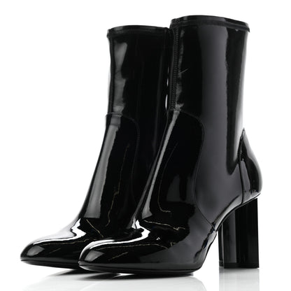 Louis Vuitton Patent Silhouette Ankle Boots 38 Black 3 of 8
