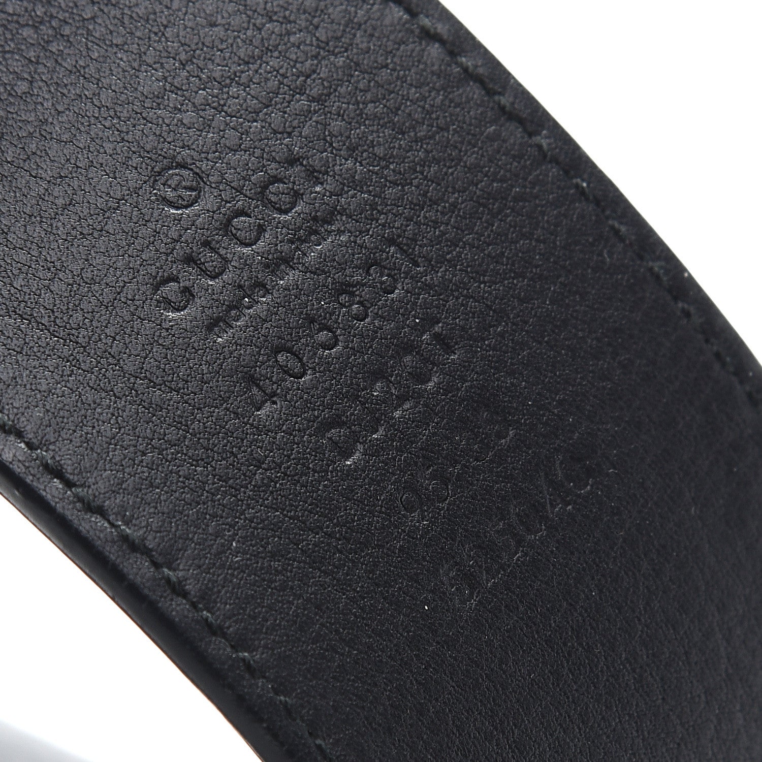 Gucci Textured Calfskin Double G 40mm Belt 95 38 Black 3 of 5