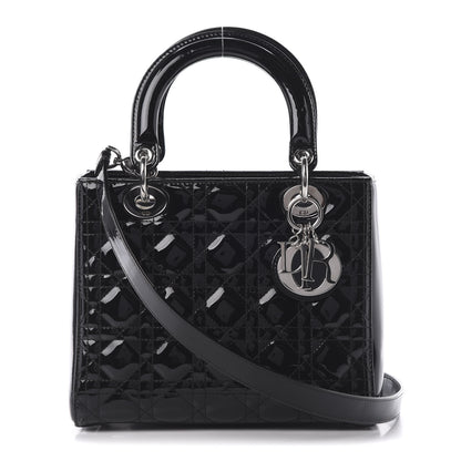 Christian Dior Patent Cannage Medium Lady Dior Black 1 of 13