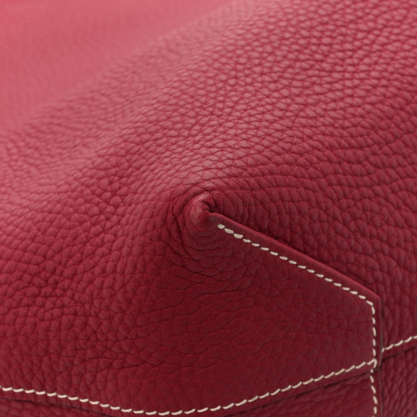 Taurillon Clemence Double Sens 36 Reversible Tote Rubis Bougainvillea