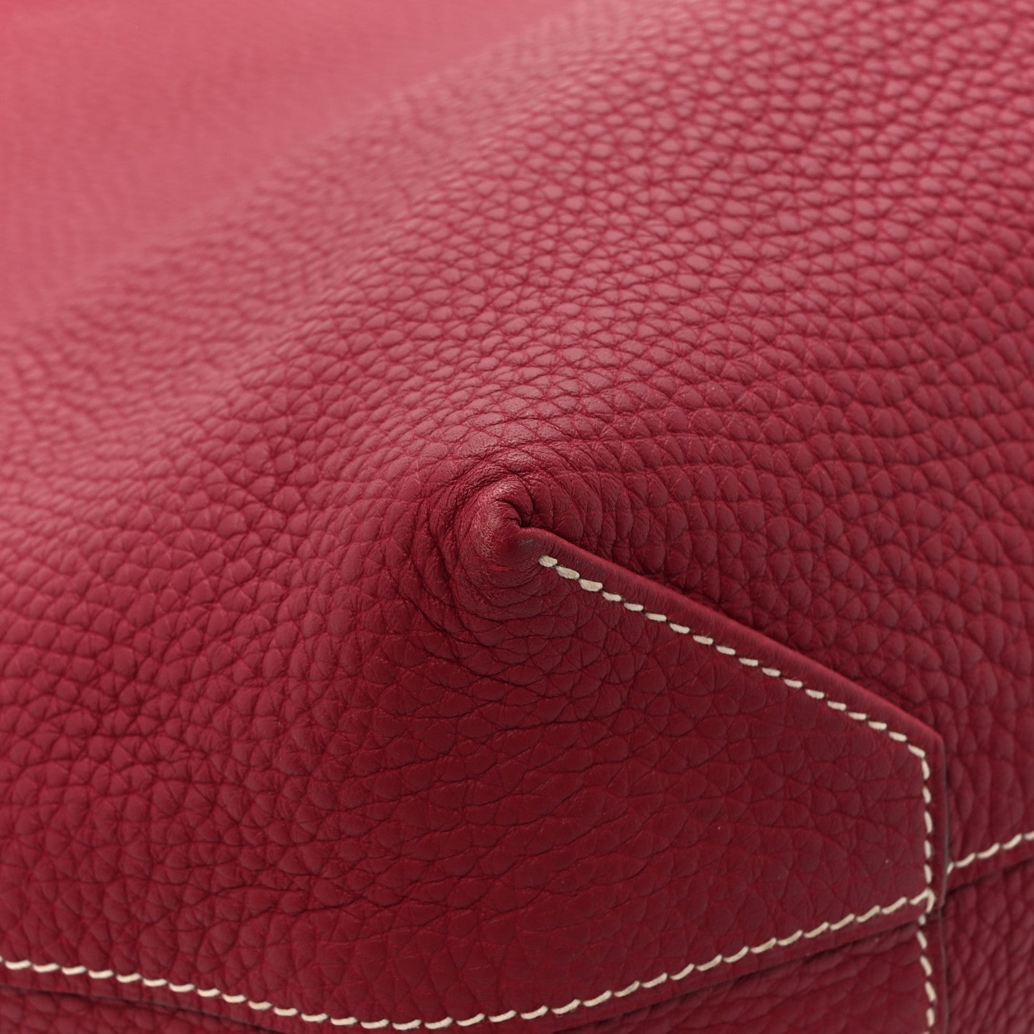 Hermes Taurillon Clemence Double Sens 36 Reversible Tote Rubis Bougainvillea 18 of 20