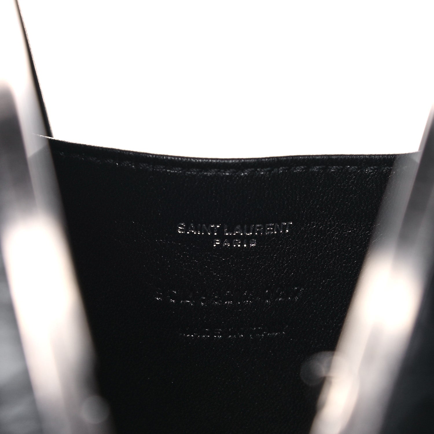 Saint Laurent Calfskin Crocodile Embossed Monogram Love Box Bag Black 6 of 13
