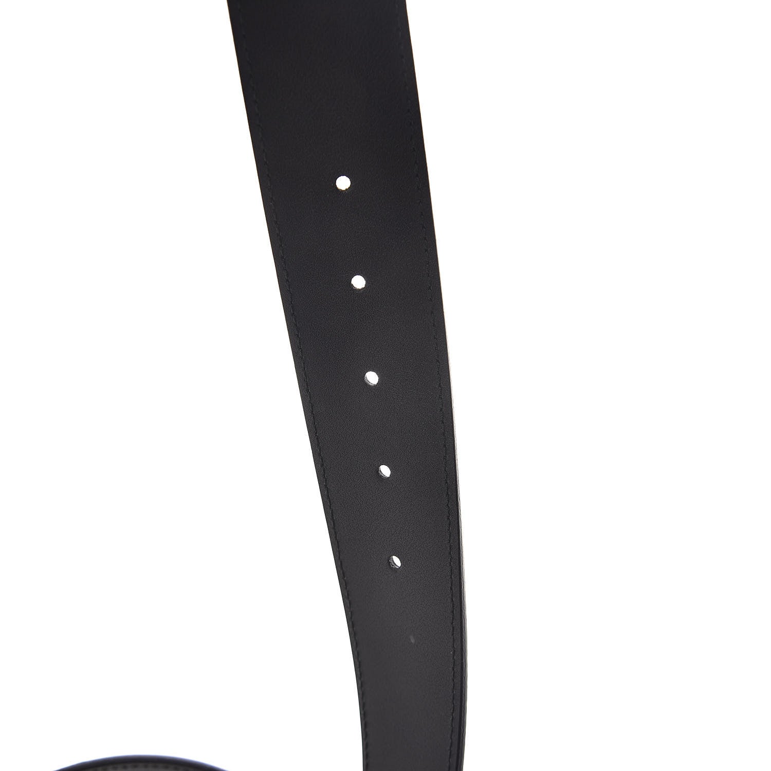 Gucci Moon Calfskin Pearl Double G 40mm Belt 80 32 Black Cream 4 of 6