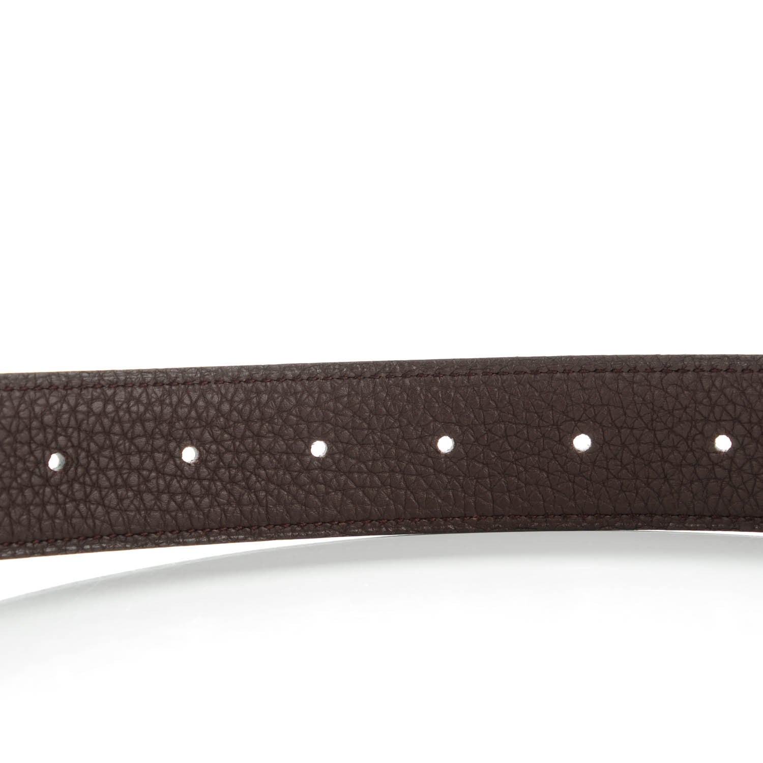 Hermes Box Togo 32mm H Belt 80 Black Chocolate 5 of 8