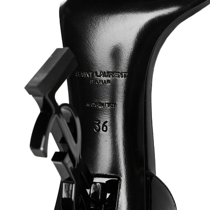 Saint Laurent Patent Calfskin Opyum 110 Sandals 36 Black 6 of 7