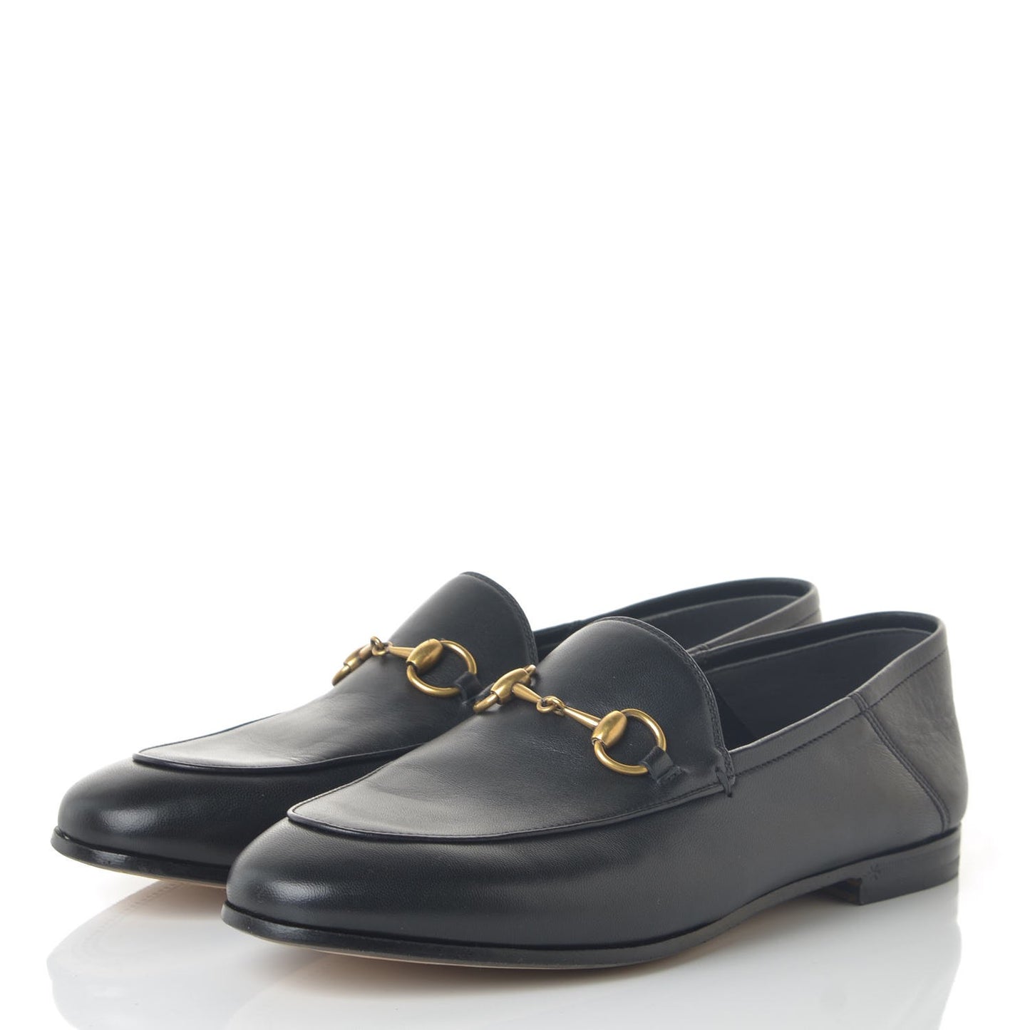 Lambskin Womens Brixton Horsebit Loafers 36.5 Black