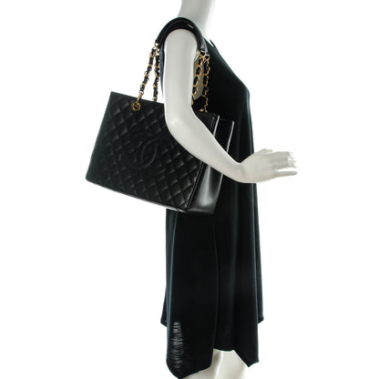 Chanel Caviar Quilted Grand Shopping Tote GST Black 2 of 7