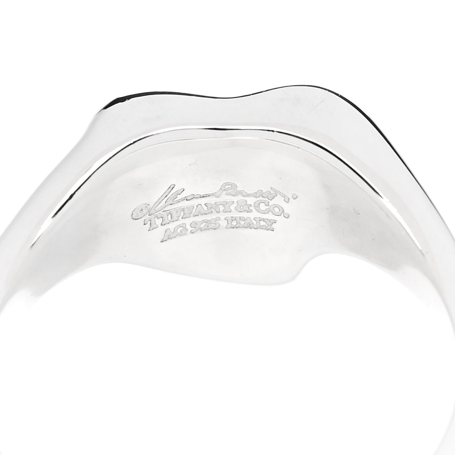 Tiffany Sterling Silver Elsa Peretti Full Heart Ring 56 7.5 5 of 5
