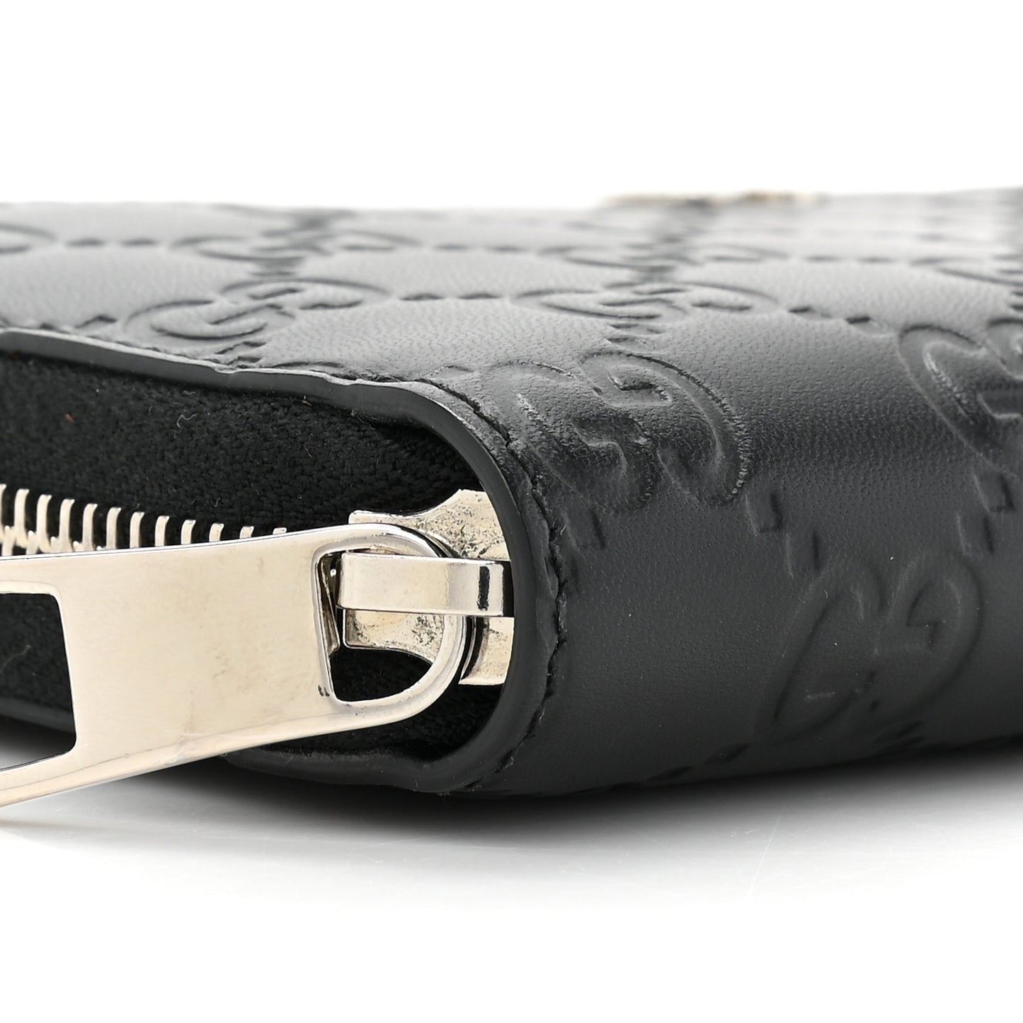Guccissimma Signature Dorian Zip Around Wallet Black