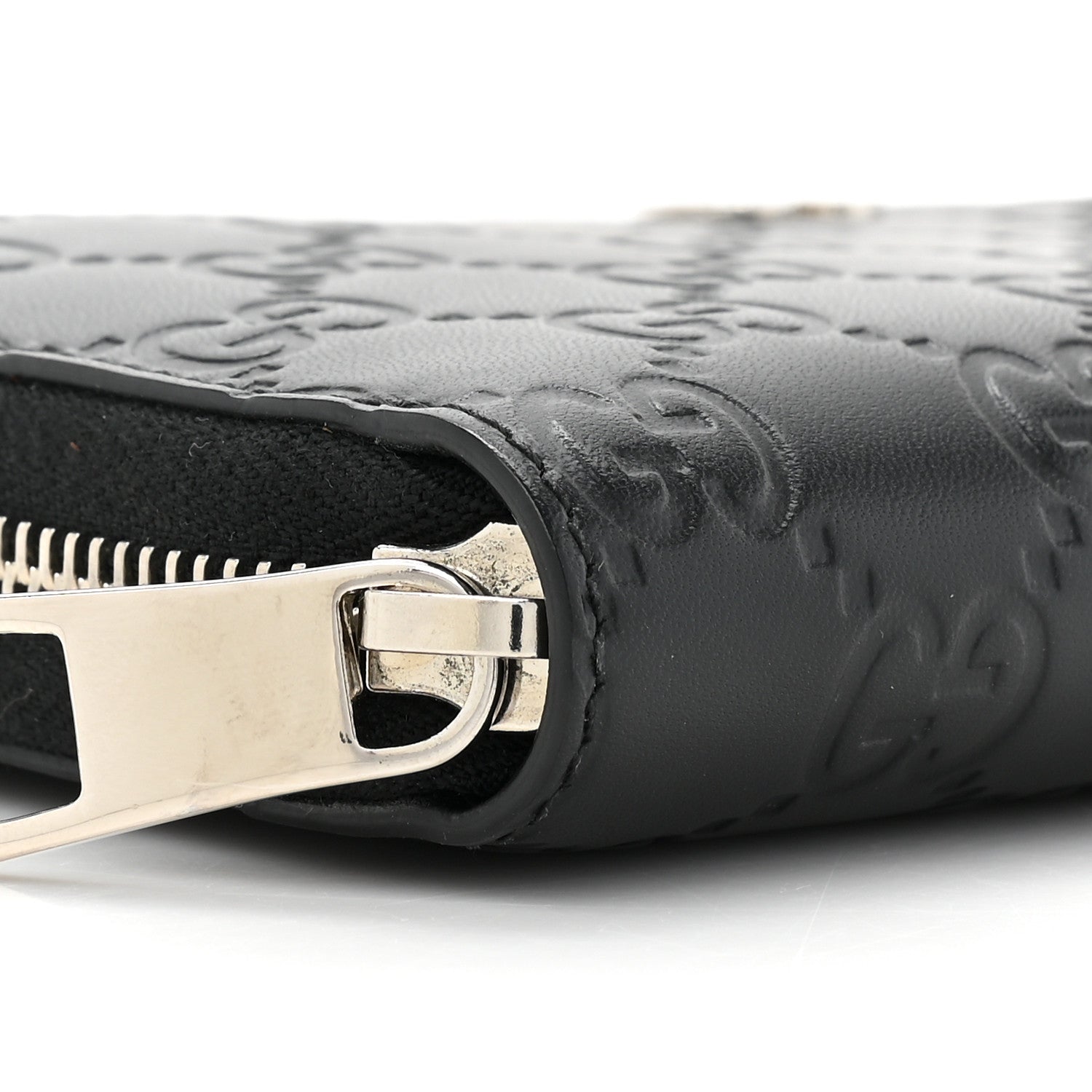 Gucci Guccissimma Signature Dorian Zip Around Wallet Black 12 of 13