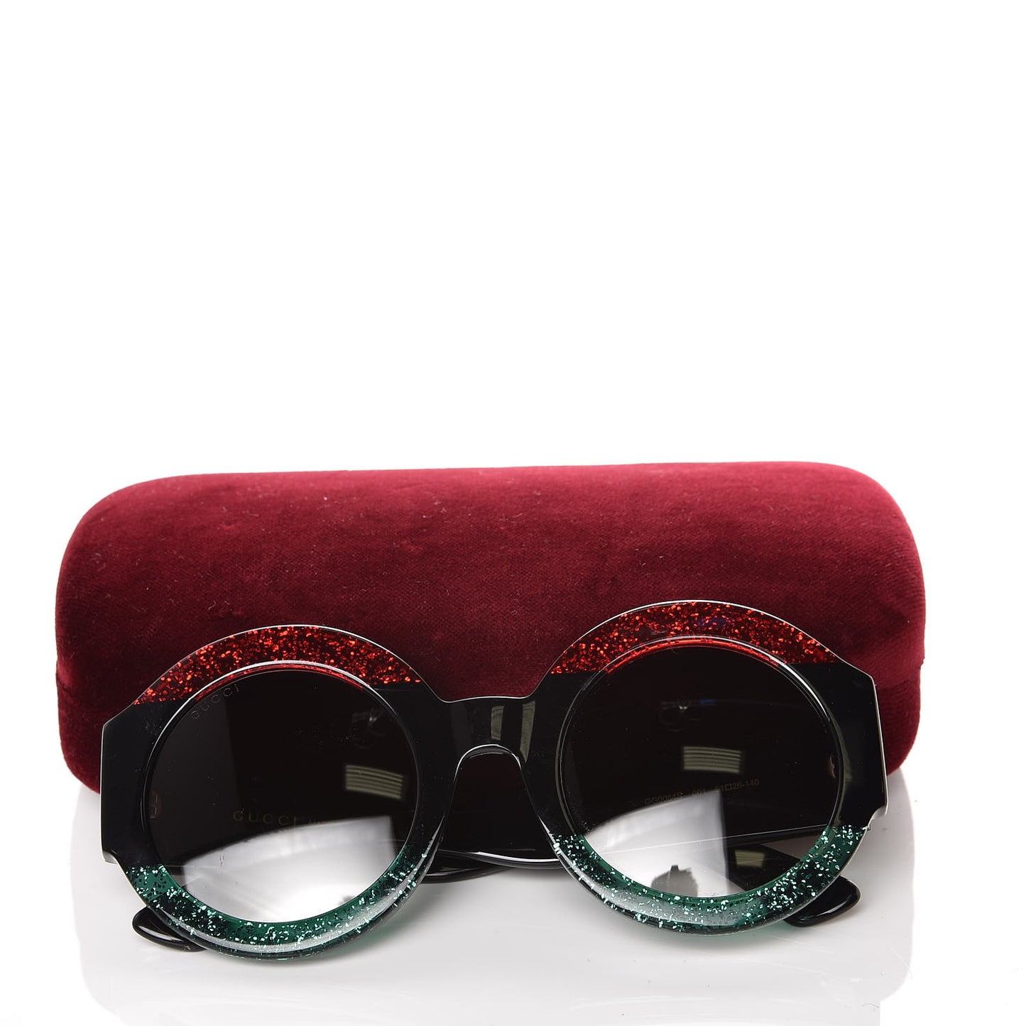 Acetate Round GG0084S Sunglasses Black Red Green