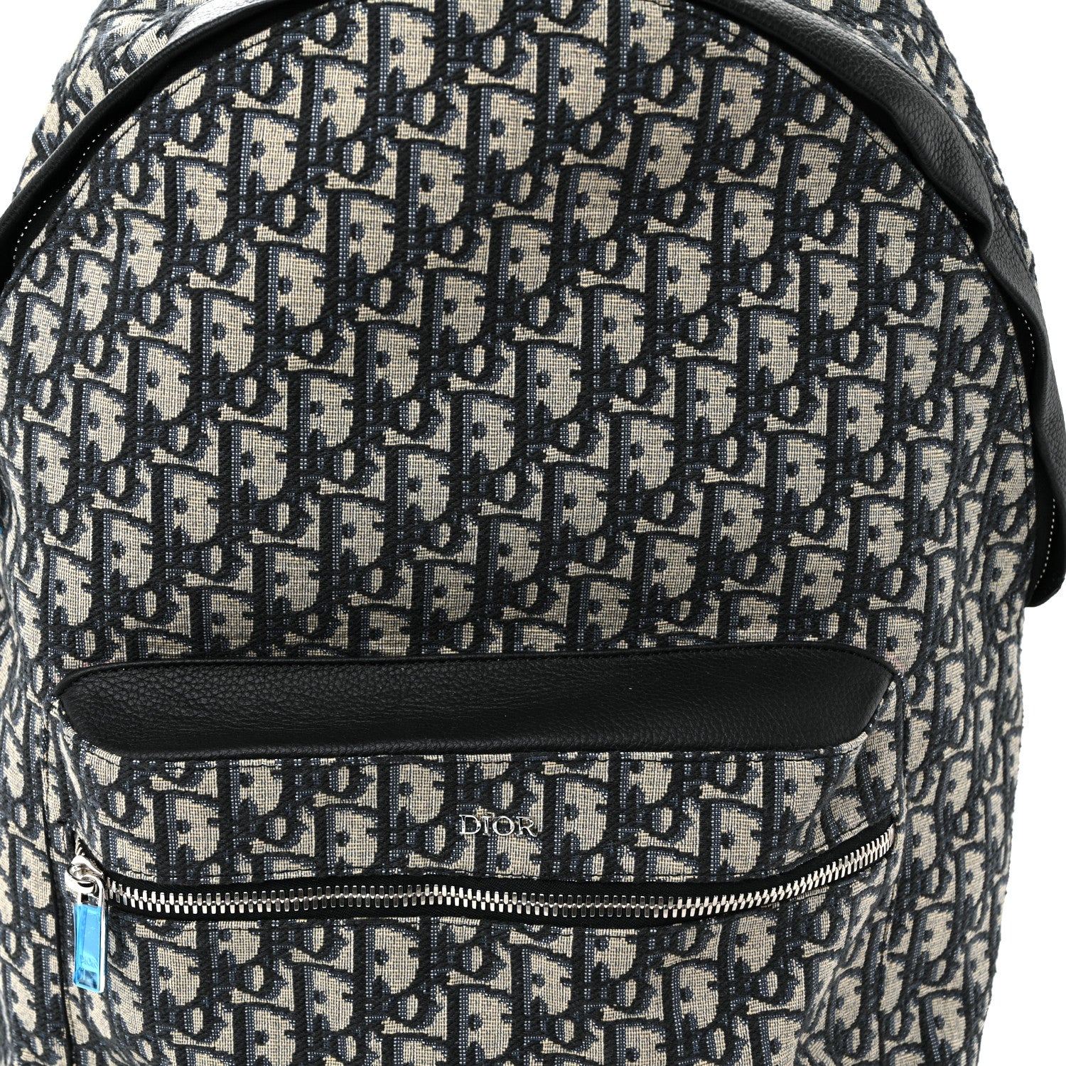 Christian Dior Oblique Calfskin Rider Backpack Beige Black 7 of 9