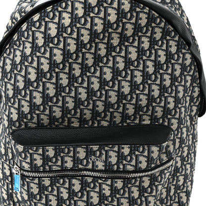 Christian Dior Oblique Calfskin Rider Backpack Beige Black 7 of 9