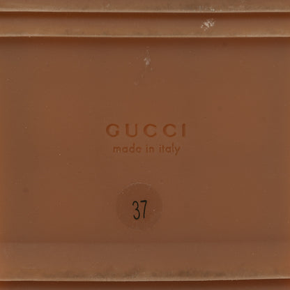 Gucci Canvas GG Monogram Angelina Platform Slide Sandals 37 Beige Ruggine 8 of 9