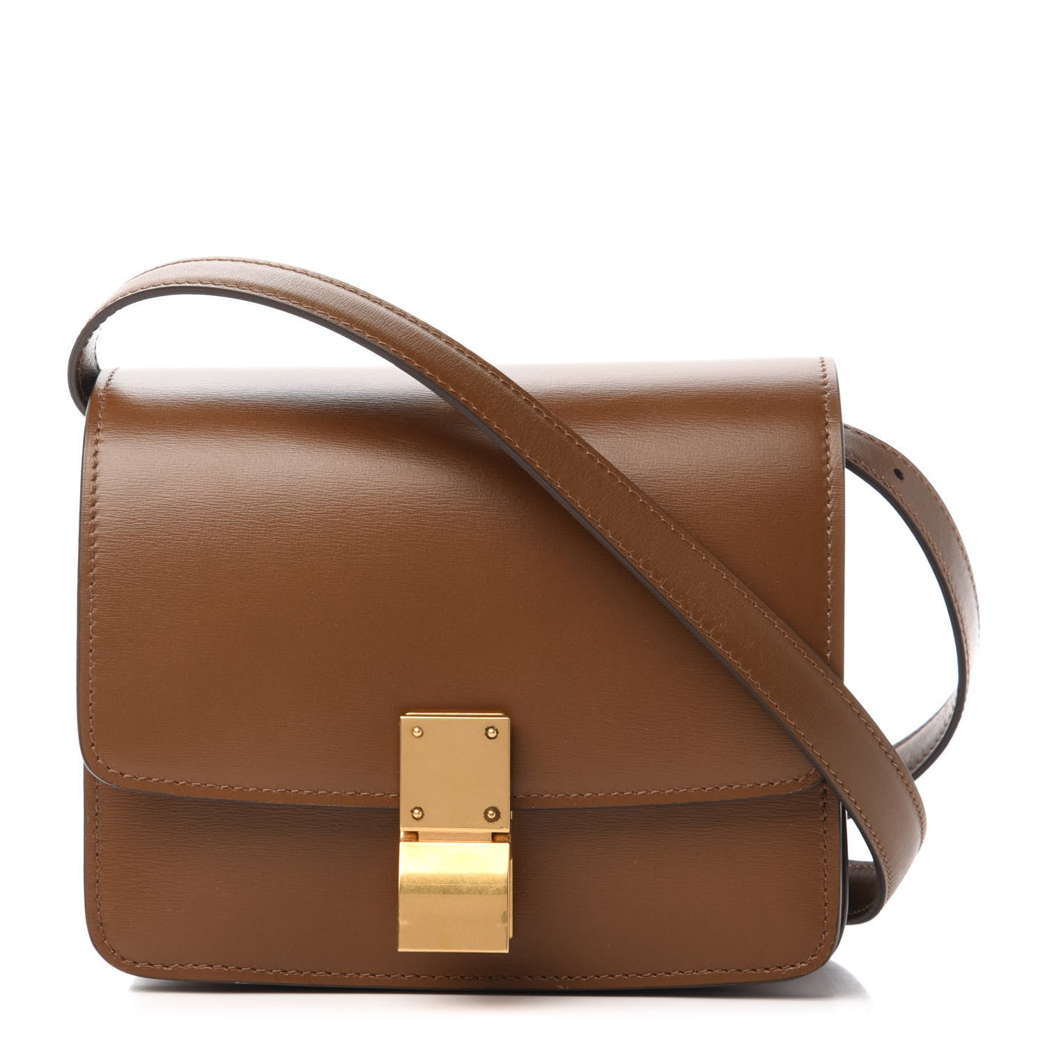 Celine Box Calfskin Small Classic Box Bag Camel 711782 – FASHIONPHILE