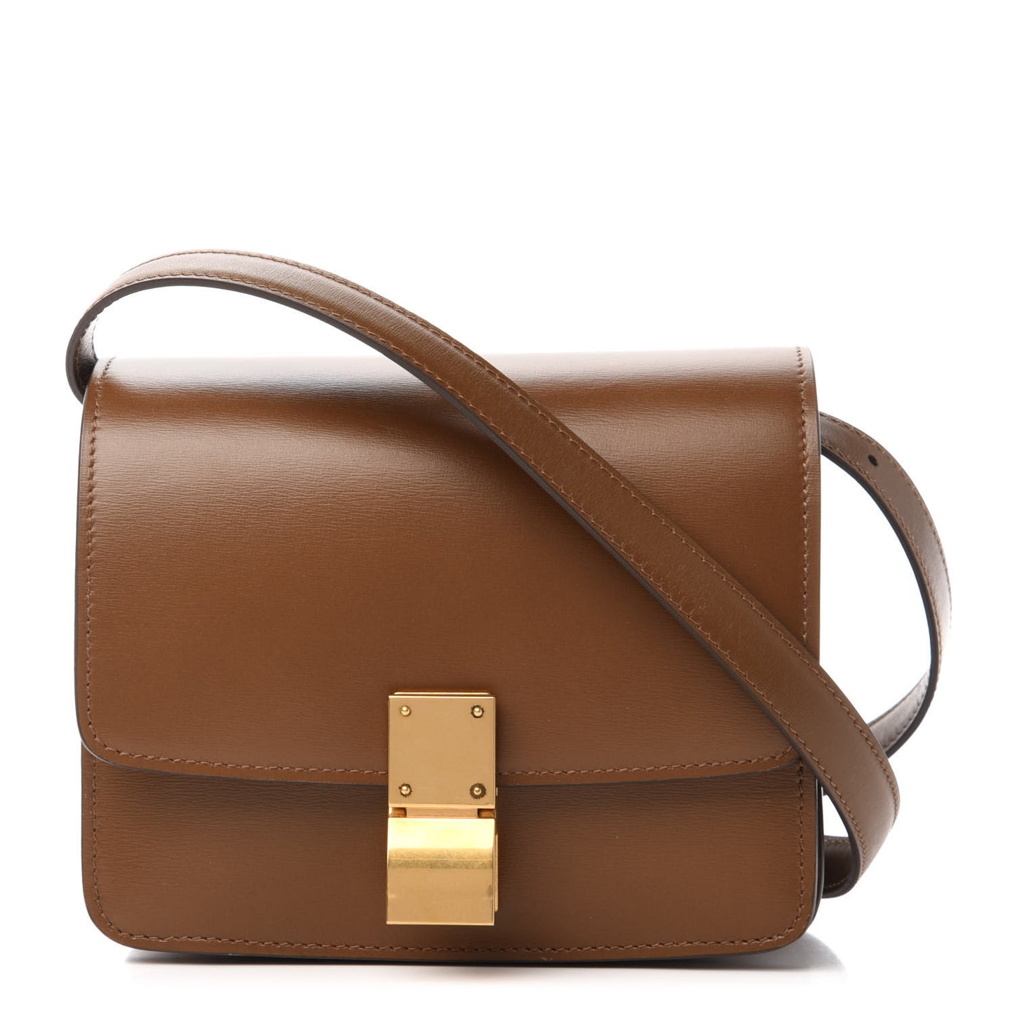 Box Calfskin Small Classic Box Bag Camel