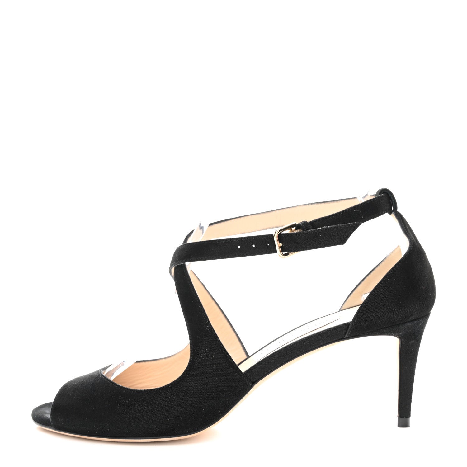 Jimmy Choo Suede Emily 70 Sandal 40 Black 1 of 7