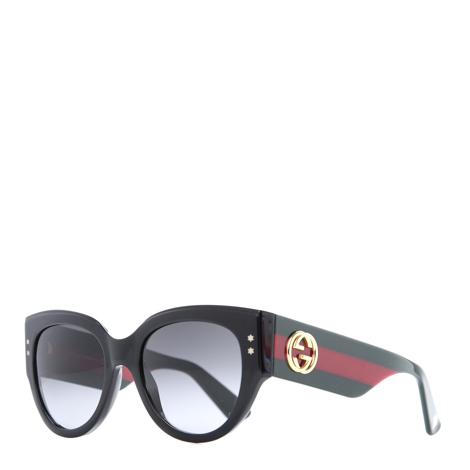 Gucci Acetate Oversized Rectangle Frame Web Sunglasses GG3864/S Black 1 of 7