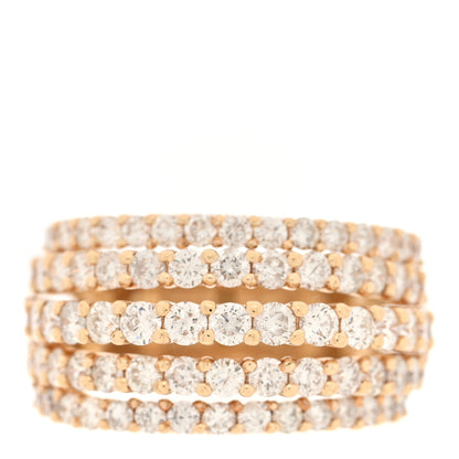 Parker & West by FASHIONPHILE 14K Yellow Gold Diamond 3.15ctw Cluster Band Ring 53 6.25 1 of 9