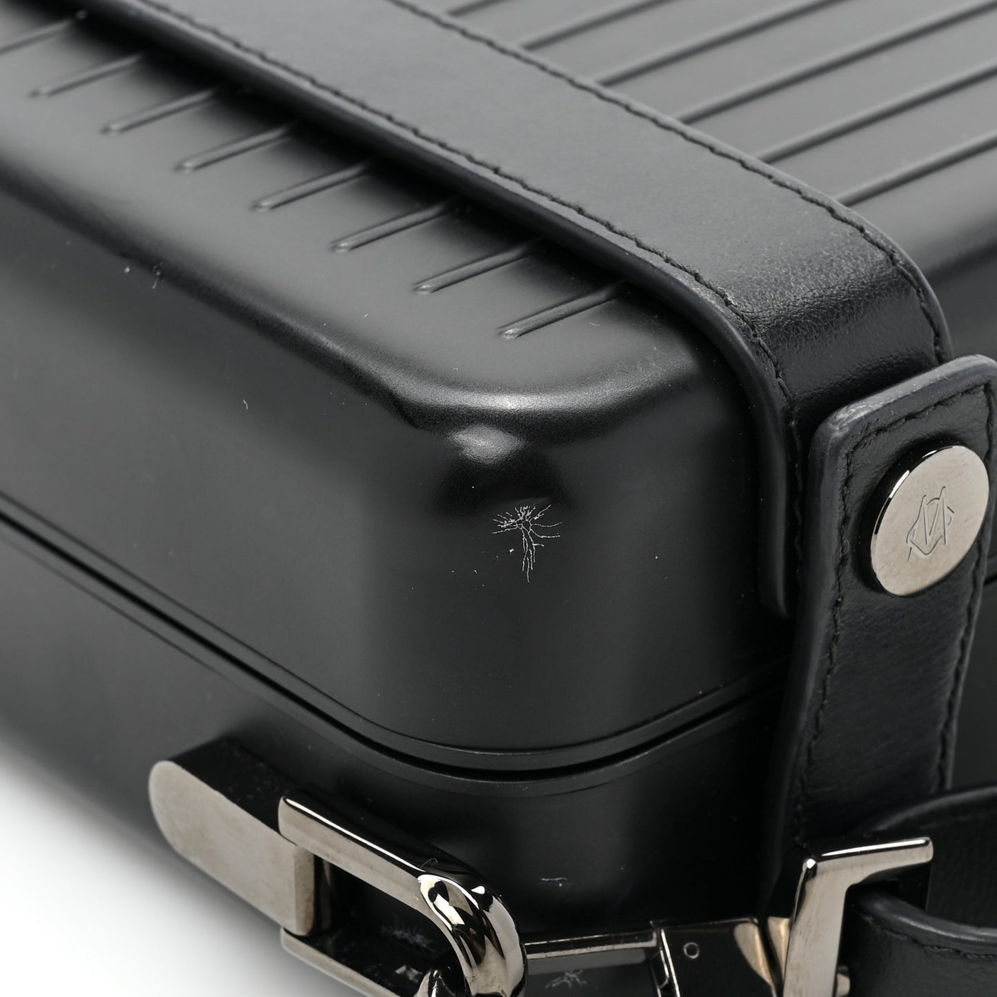 Matte Polycarbonate Personal Cross-Body Bag Black