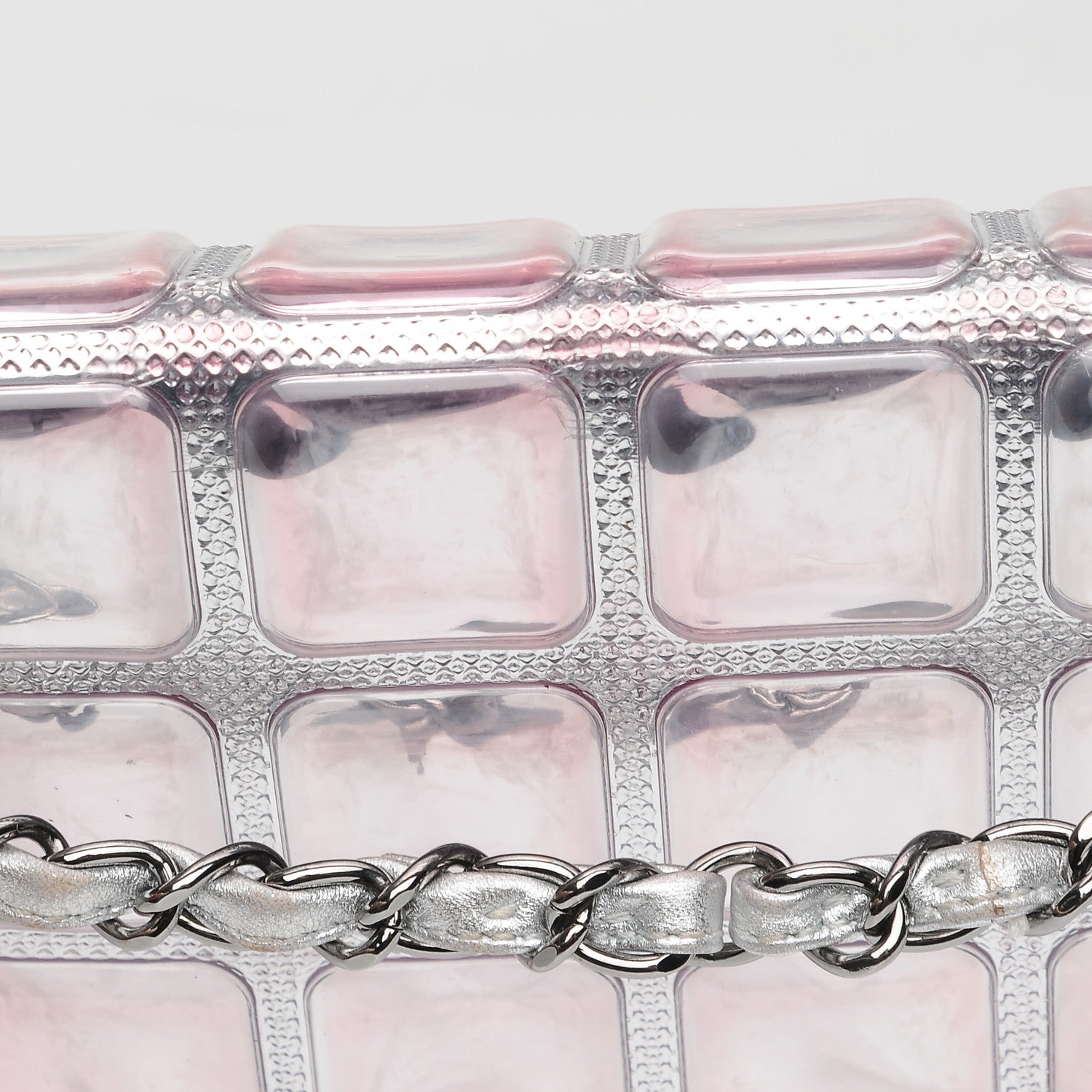 Chanel Vinyl Large Ice Cube Flap Silver 11 of 15