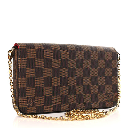 Louis Vuitton Damier Ebene Pochette Felicie Chain Wallet 4 of 9