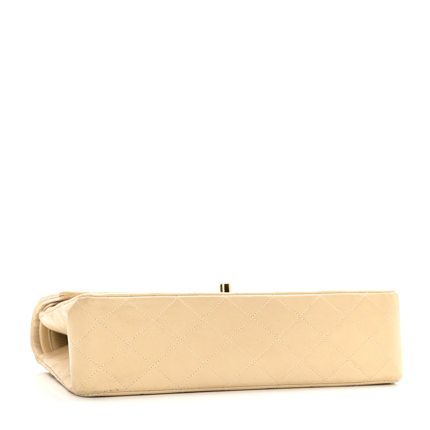 Chanel Lambskin Quilted Medium Double Flap Beige 4 of 15