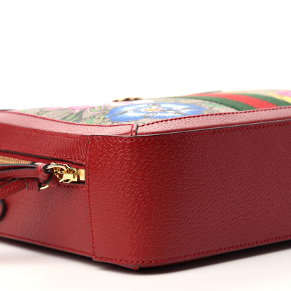 Gucci GG Supreme Monogram Flora Web Small Ophidia Top Handle Shoulder Bag Hibiscus Red 6 of 10