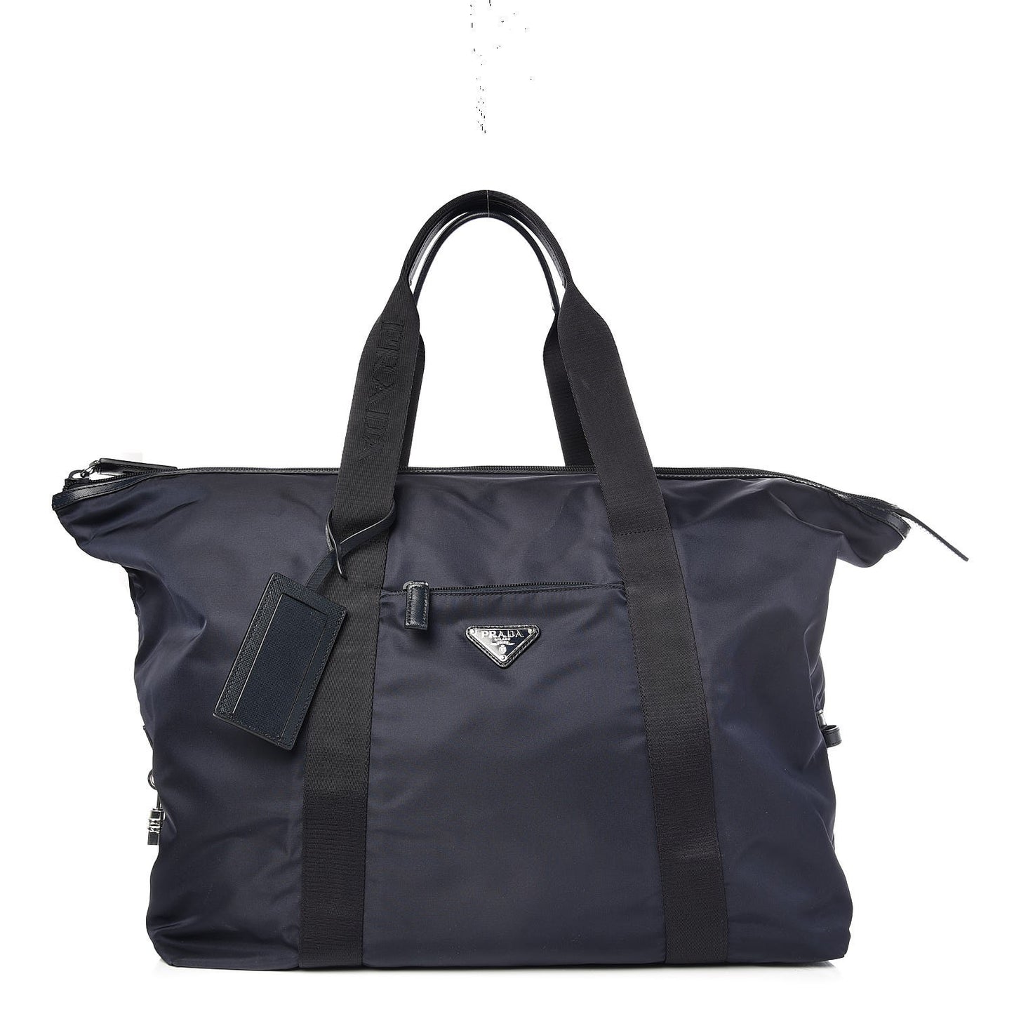 Tessuto Nylon Saffiano Duffel Bag Blue