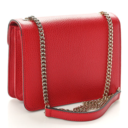 Gucci Dollar Calfskin Small Interlocking G Shoulder Bag Red 3 of 10